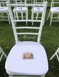 Reserved wedding chair