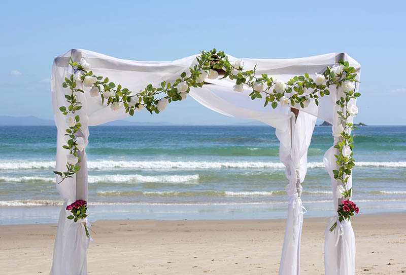 beach wedding marquee