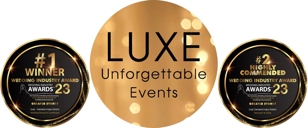 LUXE Unfortgettable Events Logo - Wedding Planner Service Based in Sydney