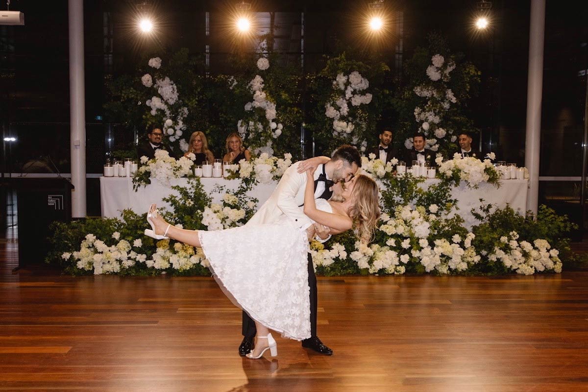 Wedding couple dancing at wedding by Luxe Unforgettable Events